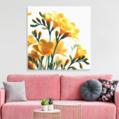 Golden Freesia Fantasy Nature's Enchanted Elegance Leinwanddruck (Insitu (Wohnzimmer))