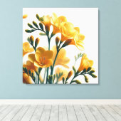 Golden Freesia Fantasy Nature's Enchanted Elegance Leinwanddruck (Insitu (Holzboden))