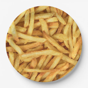 Golden French Fries Pappteller
