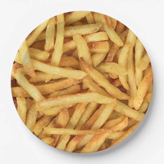 Golden French Fries Pappteller (Vorderseite)