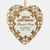 Golden French Swirl Ornament zum 50. Jubiläum (Rechts)