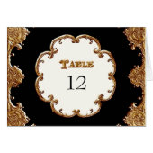 Golden French Swirl Tischnummern 50 Jahre alt (Vorderseite (Horizontal))