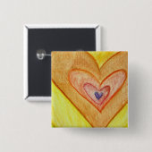 Golden Frienship Hearts Art Lapel Stifte oder Tast Button (Vorne & Hinten)