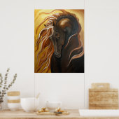 Golden Friesian Poster (Küche)