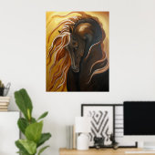 Golden Friesian Poster (Heimbüro)