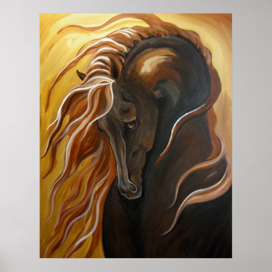 Golden Friesian Poster (Vorne)