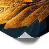 Golden Fringer Wasserfarbenblüten Poster (Ecke)