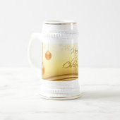 Golden Frohe Weihnachten Bierglas (Vorderseite Links)