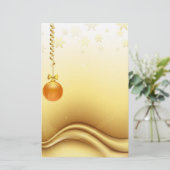 Golden Frohe Weihnachten Briefpapier (Stehend Vorderseite)