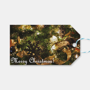 Golden Frohe Weihnachten Geschenkanhänger