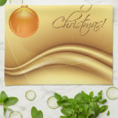 Golden Frohe Weihnachten Handtuch (Gefaltet)