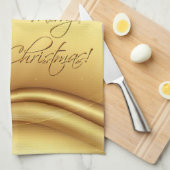 Golden Frohe Weihnachten Handtuch (Viertel Falte)
