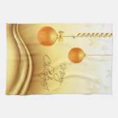 Golden Frohe Weihnachten Handtuch (Horizontal)