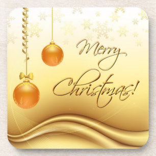 Golden Frohe Weihnachten Untersetzer