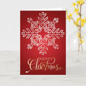 Golden Frohe Weihnachts-Schneeflocke Karte (Gelbe Blume)