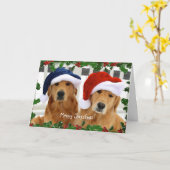 Golden Frohe Weihnachtswünsche Karte (Gelbe Blume)