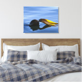 Golden Fronds Wrapped Canvas Leinwanddruck (Insitu (Schlafzimmer))