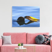 Golden Fronds Wrapped Canvas Leinwanddruck (Insitu (Wohnzimmer))