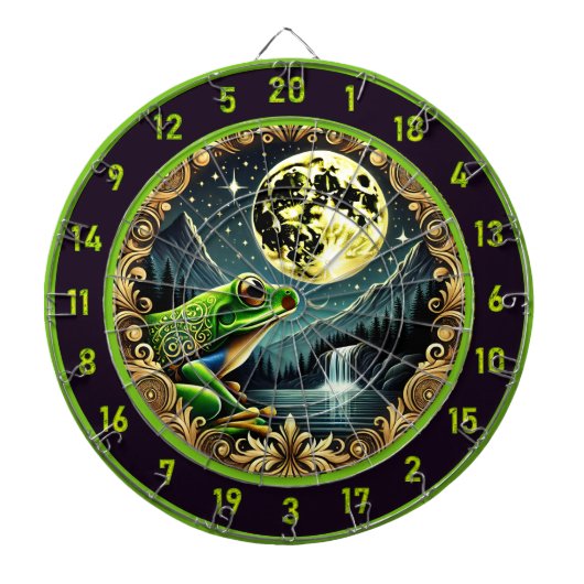 Golden Frosch Hops zu rustikaler Perfektion Dartscheibe (vorne)