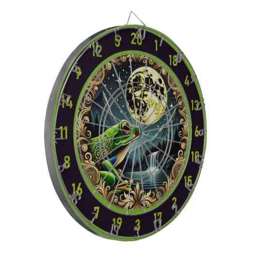 Golden Frosch Hops zu rustikaler Perfektion Dartscheibe (Vorderseite Links)