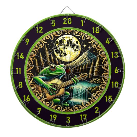 Golden Frosch Serenades unter Mondlicht Dartscheibe (vorne)