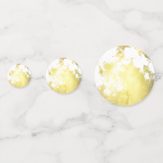 Golden Full Moon Phase Konfetti (Vorderseiten)