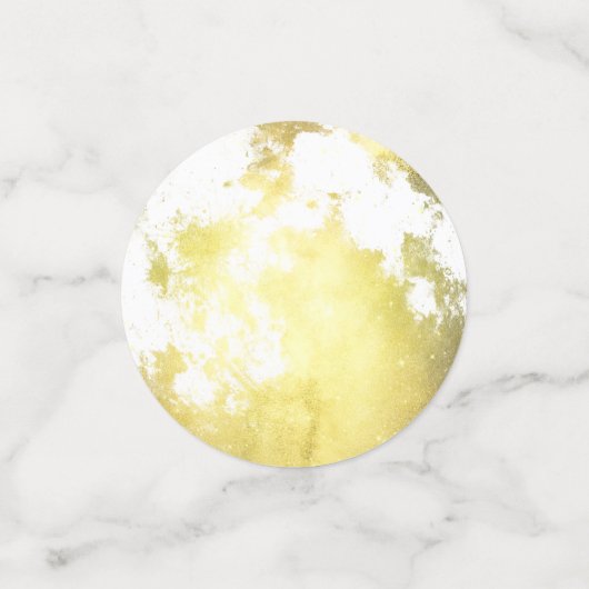 Golden Full Moon Phase Konfetti (Klein Vorderseite)