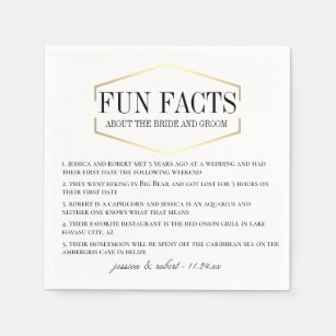 Golden Fun Fakten Personalisiertes Papier Napkins Serviette