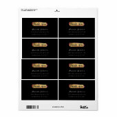 Golden Funkelnd Pink Pinselstriche Vielen Dank (Vorne)