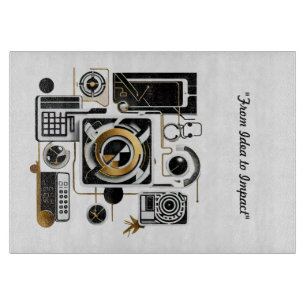 "Golden Futuristic Designs" Schneidebrett