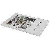 "Golden Futuristic Designs" Schneidebrett (Ecke)