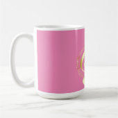 Golden G clef auf rosa Tasse (Links)