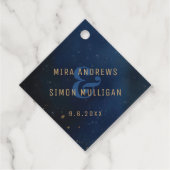 Golden Galaxy Polterabend Geschenkanhänger (Vorderseite)