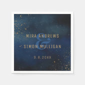 Golden Galaxy Polterabend Serviette (Vorderseite)