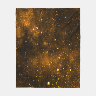 Golden Galaxy Starry Night Fleecedecke