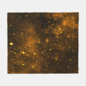 Golden Galaxy Starry Night Fleecedecke (Vorderseite (Horizontal))