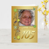 Golden Garden 105. Foto Geburtstagskarte Karte (Gelbe Blume)