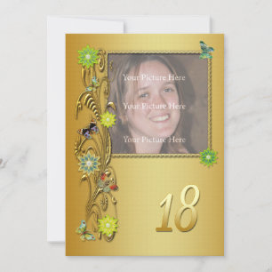 Golden Garden 18. Geburtstagsfeier Einladung