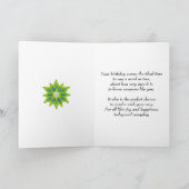 Golden Garden 25. Foto Geburtskarte Karte (Innenseite)