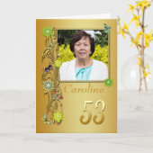 Golden Garden 53. Foto Geburtskarte Karte (Gelbe Blume)