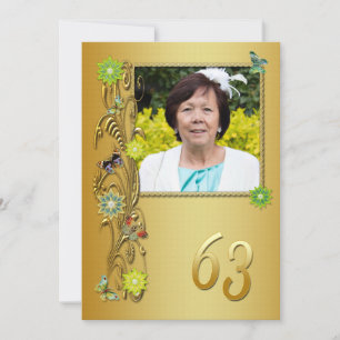 Golden Garden 63. Geburtstagsfeier Einladung