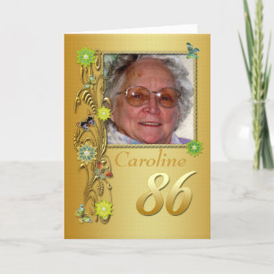 Golden Garden 86. Foto Geburtskarte Karte