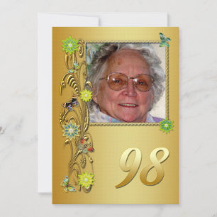 Golden Garden 98. Geburtstagsfeier Einladung