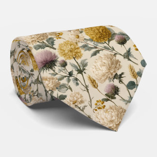 Golden Garden Chrysanthemum Wedding Krawatte