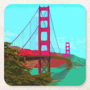 Golden_Gate_Bridge_2015_0422 Rechteckiger Pappuntersetzer