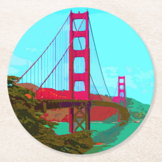 Golden_Gate_Bridge_2015_0422 Runder Pappuntersetzer
