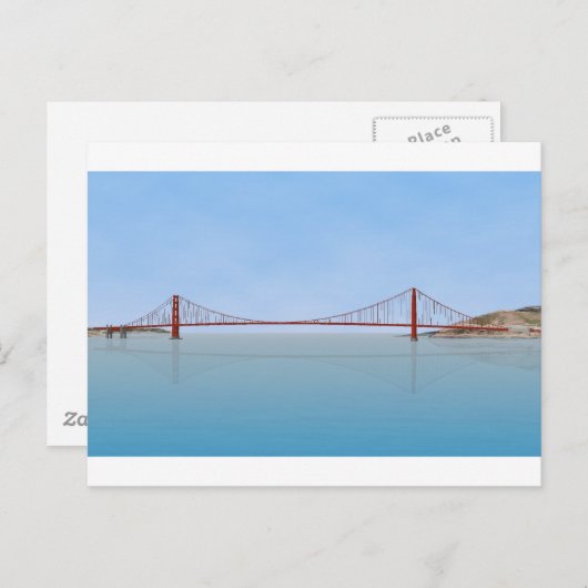 Golden Gate Bridge: 3D-Modell: Postkarte (Vorne/Hinten)