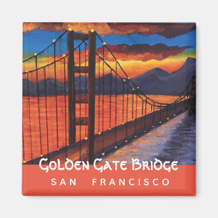 Golden Gate Bridge Acrylmalerei Magnet