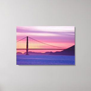 Golden gate bridge am Sonnenuntergang Leinwanddruck