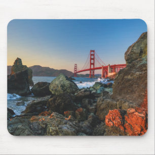 Golden gate bridge an Dämmerung San Francisco Mousepad
